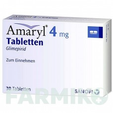 АМАРИЛ (AMARYL) 4 мг таблетки 30 шт - Глимепирид SANOFI