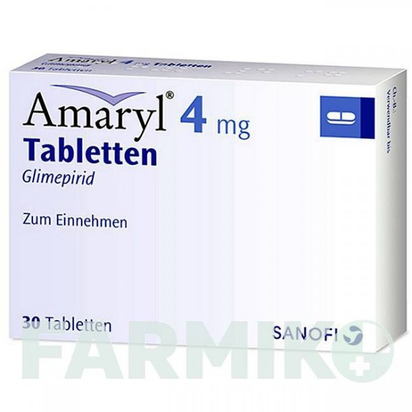 АМАРИЛ (AMARYL) 4 мг таблетки 30 шт - Глимепирид SANOFI