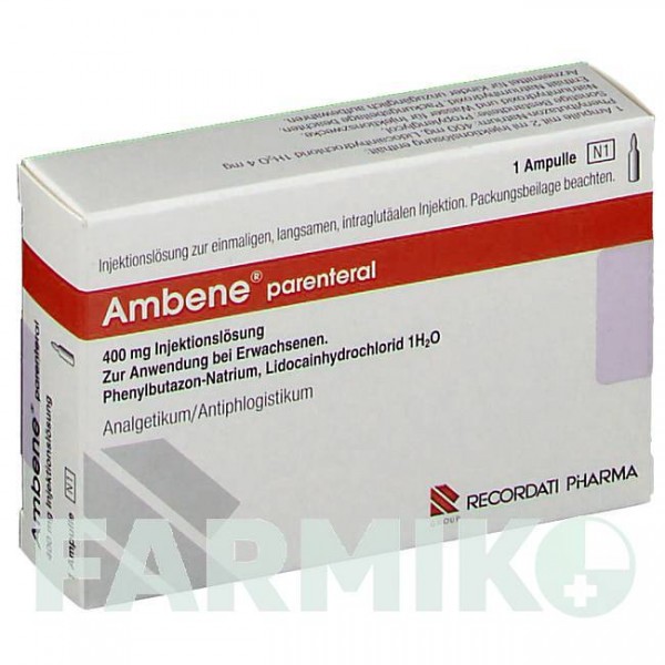 АМБЕНЕ (AMBENE) ампули 1 шт - Фенілбутазон, Інше RECORDATI