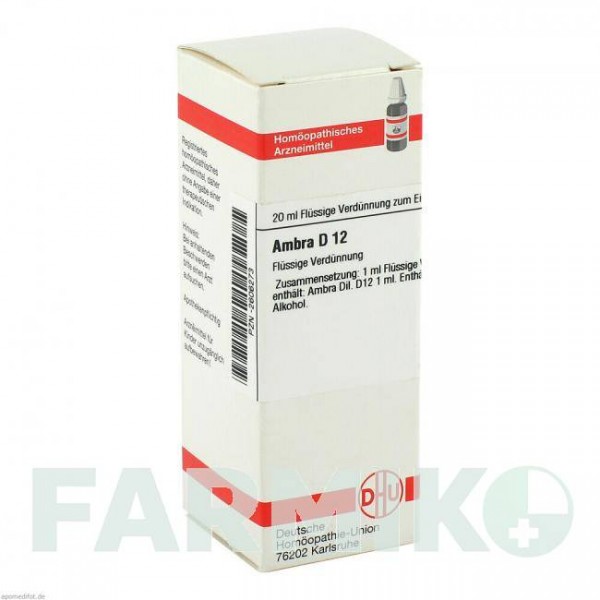 АМБРА (AMBRA) D 12 раствор 20 мл - Гомеопатия DHU