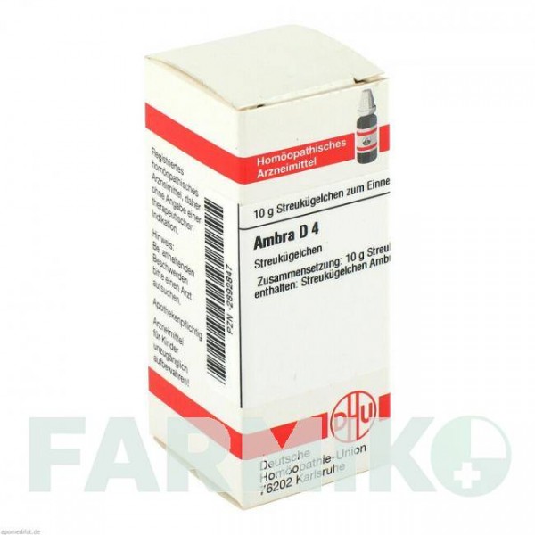 АМБРА (AMBRA) D 4 глобули 10 г - Гомеопатия DHU