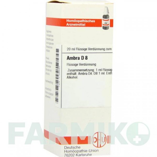 АМБРА (AMBRA) D 8 раствор 20 мл - Гомеопатия DHU