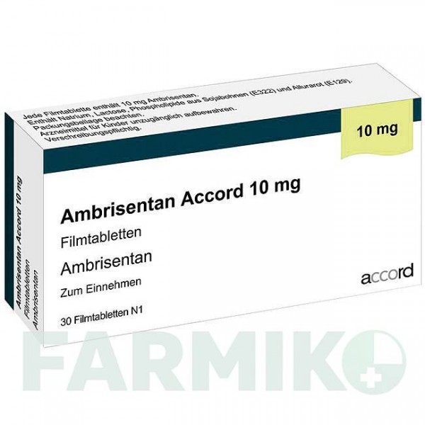 АМБРИЗЕНТАН (AMBRISENTAN) 10 мг таблетки 30 шт - Амбризентан ACCORD HEALTHCARE