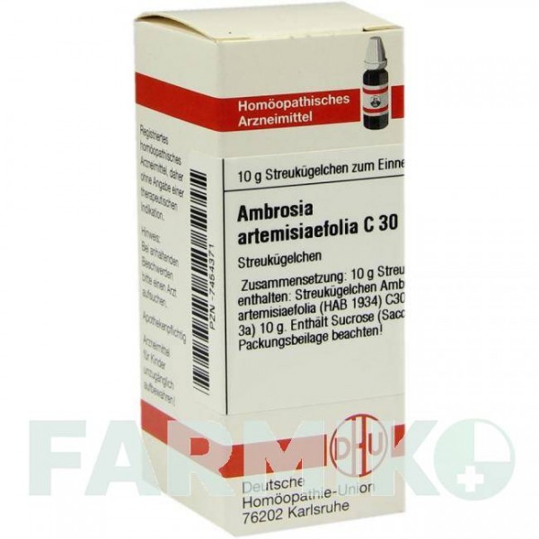 АМБРОЗИЯ АРТЕМИЗИАФОЛИЯ (AMBROSIA ARTEMISIAEFOLIA) C 30 глобули 10 г - Гомеопатия DHU