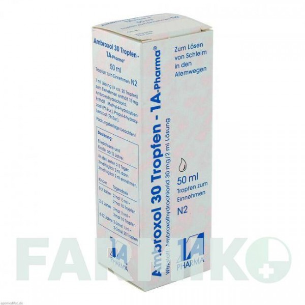 АМБРОКСОЛ (AMBROXOL) 30 раствор 50 мл - Амброксол 1 A PHARMA