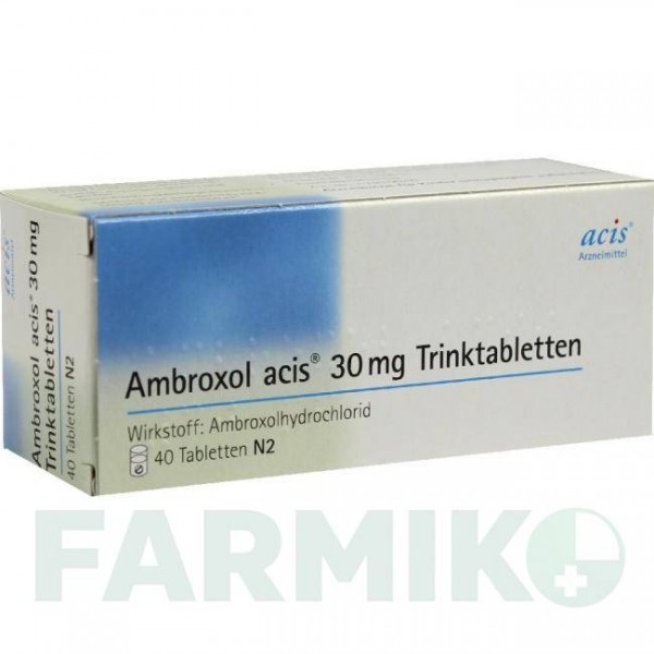 АМБРОКСОЛ (AMBROXOL) 30 мг таблетки 40 шт - Амброксол ACIS