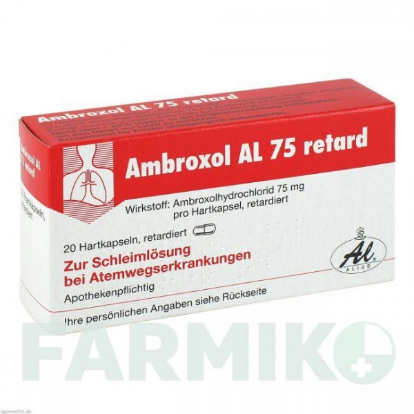АМБРОКСОЛ (AMBROXOL) 75 капсулы 20 шт - Амброксол ALIUD PHARMA