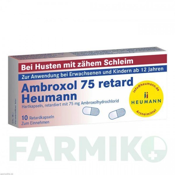 АМБРОКСОЛ (AMBROXOL) 75 капсулы 10 шт - Амброксол HEUMANN PHARMA