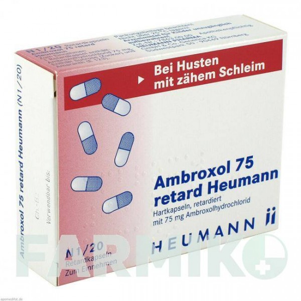 АМБРОКСОЛ (AMBROXOL) 75 капсулы 20 шт - Амброксол HEUMANN PHARMA