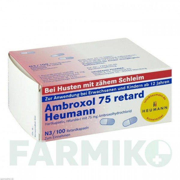 АМБРОКСОЛ (AMBROXOL) 75 капсулы 100 шт - Амброксол HEUMANN PHARMA