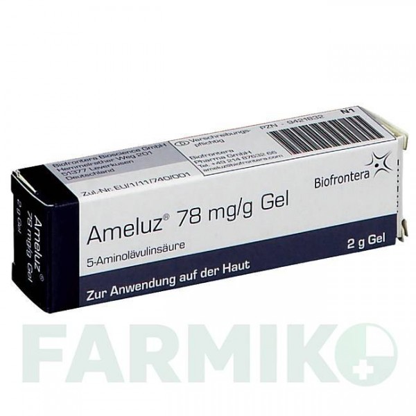 АМЕЛУЗ (AMELUZ) 78 мг/г гель 2 г - Аминолевулиновая кислота BIOFRONTERA PHARMA