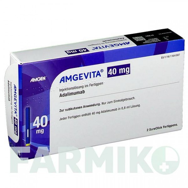 АМДЖЕВИТА (AMGEVITA) 40 мг/0,8 мл раствор 2 шт - Адалимумаб AMGEN