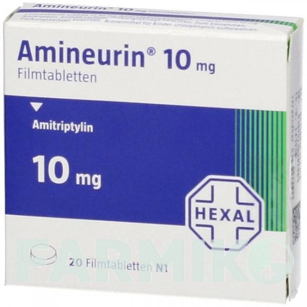 АМІНЕВРИН (AMINEURIN) 10 таблетки 20 шт - Амітриптилін HEXAL