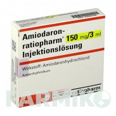 АМИОДАРОН (AMIODARON) 150 мг/3 мл раствор 5 шт - Амиодарон RATIOPHARM