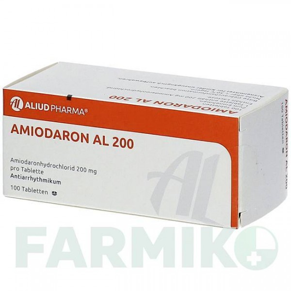 АМИОДАРОН (AMIODARON) 200 таблетки 100 шт - Амиодарон ALIUD PHARMA