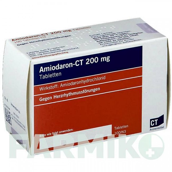 АМИОДАРОН (AMIODARON) 200 мг таблетки 100 шт - Амиодарон ABZ PHARMA