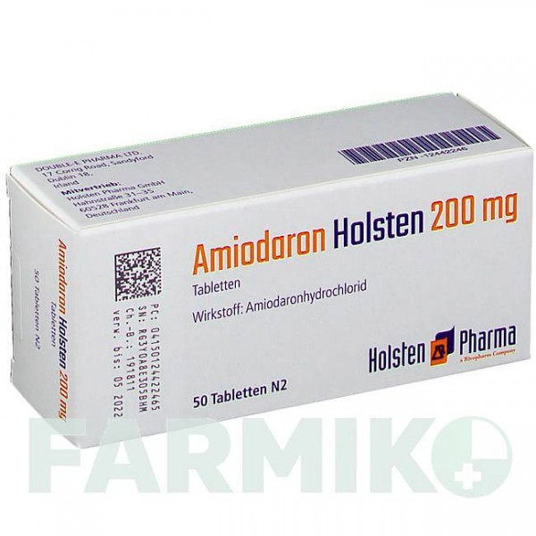 АМІОДАРОН (AMIODARON) 200 мг таблетки 50 шт - Аміодарон HOLSTEN PHARMA