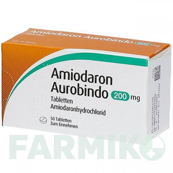 АМИОДАРОН (AMIODARON) 200 мг таблетки 50 шт - Амиодарон PUREN PHARMA