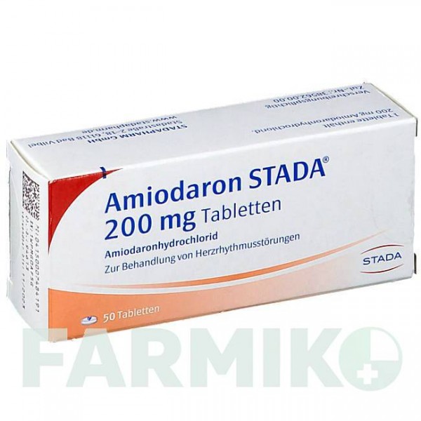 АМИОДАРОН (AMIODARON) 200 мг таблетки 50 шт - Амиодарон STADAPHARM