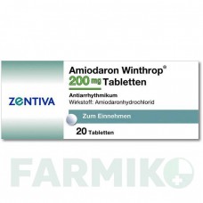 АМИОДАРОН (AMIODARON) 200 мг таблетки 20 шт - Амиодарон ZENTIVA