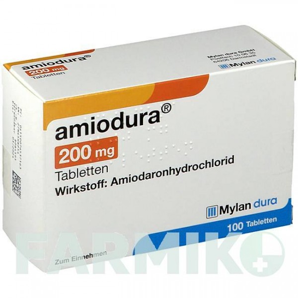АМИОДУРА (AMIODURA) 200 мг таблетки 100 шт - Амиодарон VIATRIS