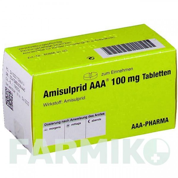 АМИСУЛЬПРИД (AMISULPRID) 100 мг таблетки 50 шт - Амисульприд AAA - PHARMA