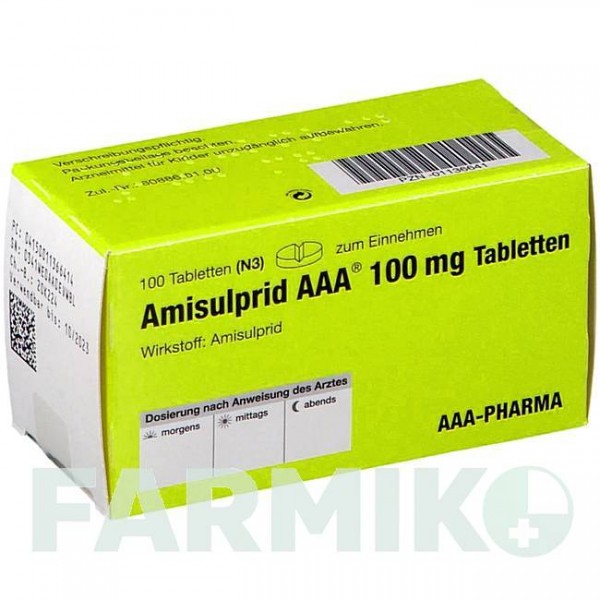 АМИСУЛЬПРИД (AMISULPRID) 100 мг таблетки 100 шт - Амисульприд AAA - PHARMA