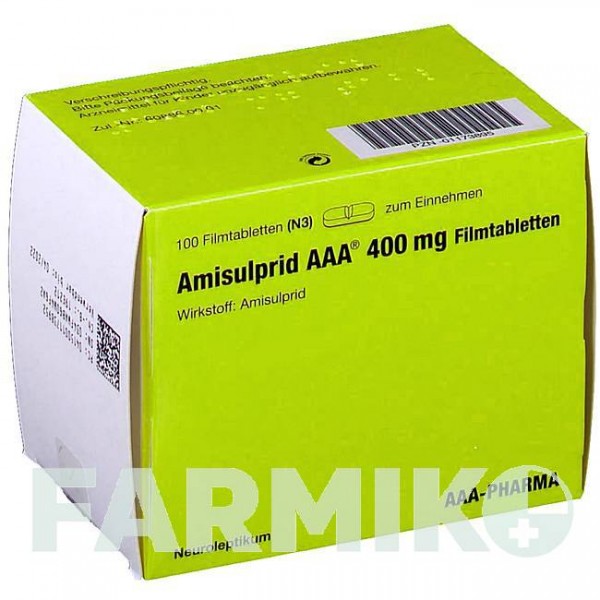 АМИСУЛЬПРИД (AMISULPRID) 400 мг таблетки 20 шт - Амисульприд AAA - PHARMA