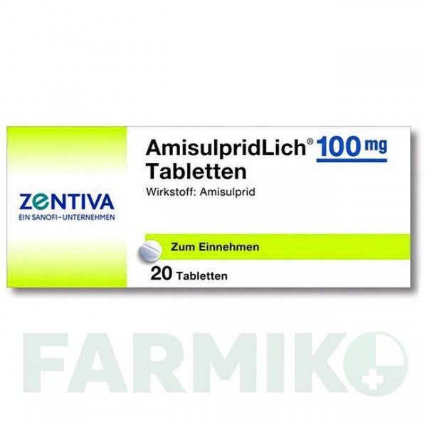 АМІСУЛЬПРИДЛІХ (AMISULPRIDLICH) 100 мг таблетки 20 шт - Амісульприд ZENTIVA