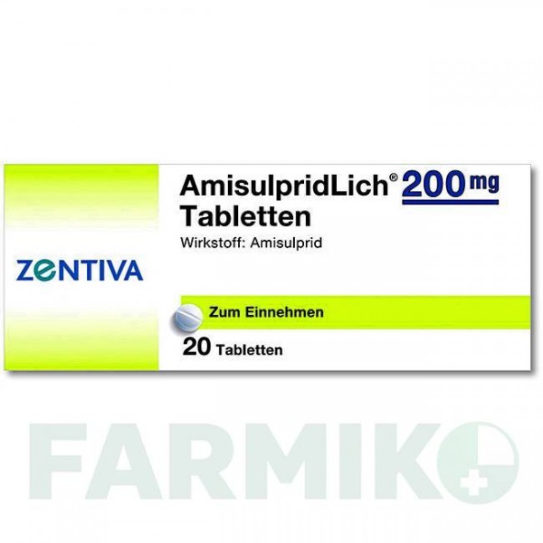 АМИСУЛЬПРИДЛИХ (AMISULPRIDLICH) 200 мг таблетки 20 шт - Амисульприд ZENTIVA