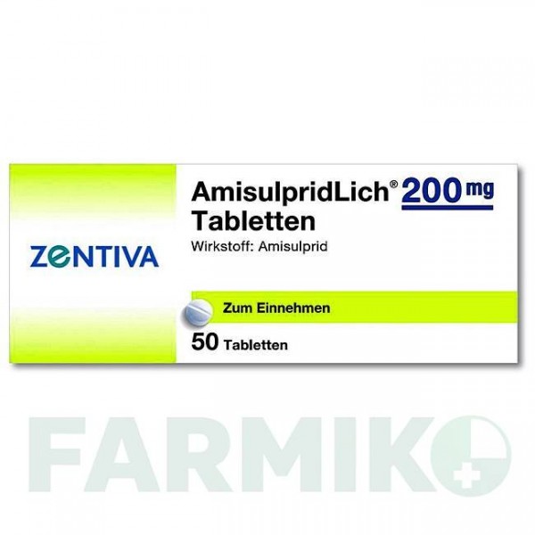АМИСУЛЬПРИДЛИХ (AMISULPRIDLICH) 200 мг таблетки 50 шт - Амисульприд ZENTIVA