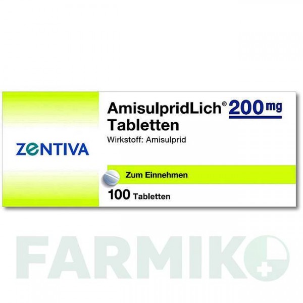 АМИСУЛЬПРИДЛИХ (AMISULPRIDLICH) 200 мг таблетки 100 шт - Амисульприд ZENTIVA