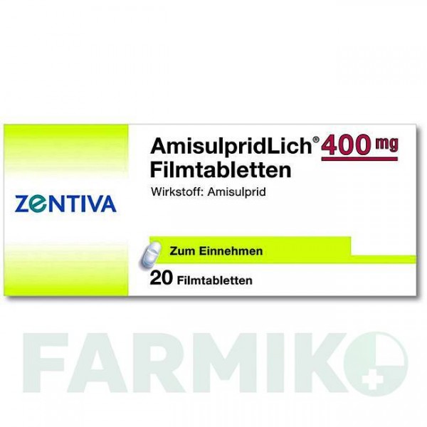 АМИСУЛЬПРИДЛИХ (AMISULPRIDLICH) 400 мг таблетки 20 шт - Амисульприд ZENTIVA