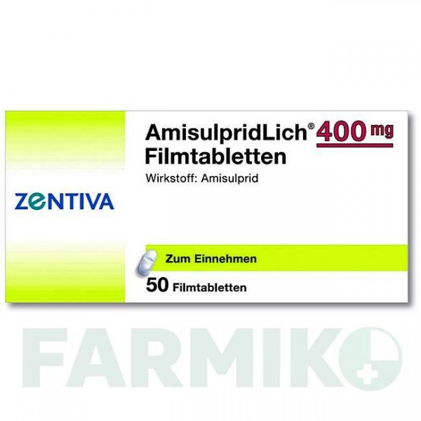 АМИСУЛЬПРИДЛИХ (AMISULPRIDLICH) 400 мг таблетки 50 шт - Амисульприд ZENTIVA