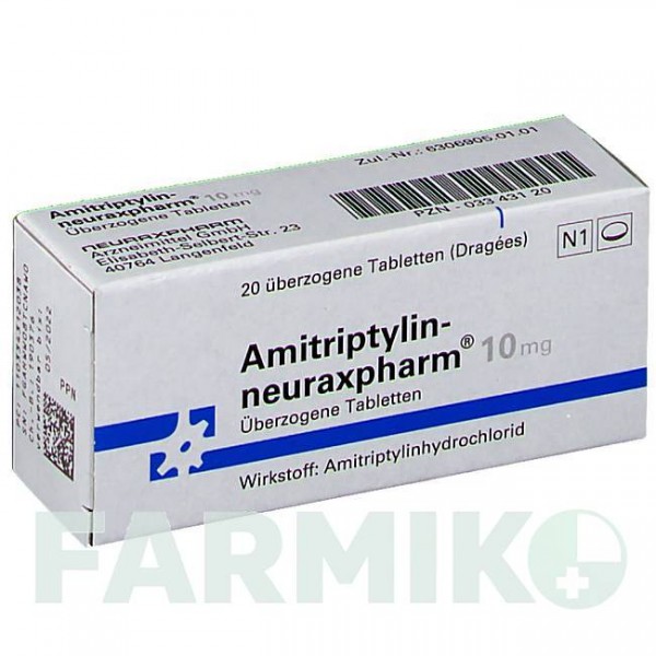 АМИТРИПТИЛИН (AMITRIPTYLIN) 10 мг таблетки 20 шт - Амитриптилин NEURAXPHARM