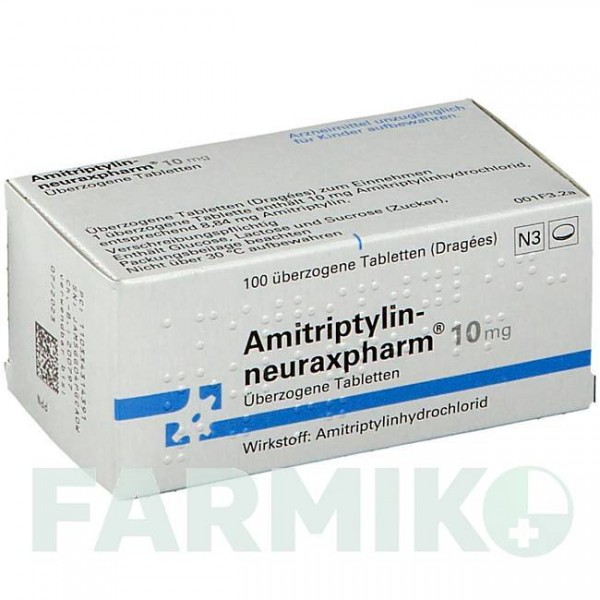 АМІТРИПТИЛІН (AMITRIPTYLIN) 10 мг таблетки 100 шт - Амітриптилін NEURAXPHARM