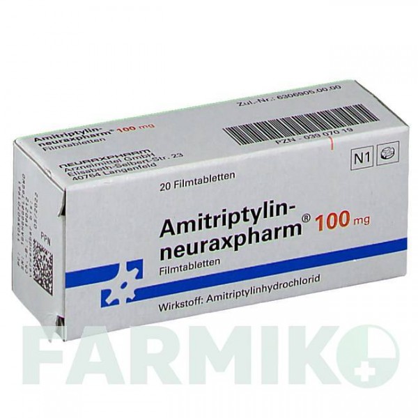 АМІТРИПТИЛІН (AMITRIPTYLIN) 100 мг таблетки 20 шт - Амітриптилін NEURAXPHARM