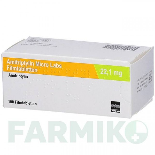 АМИТРИПТИЛИН (AMITRIPTYLIN) 22,1 мг таблетки 100 шт - Амитриптилин MICRO LABS