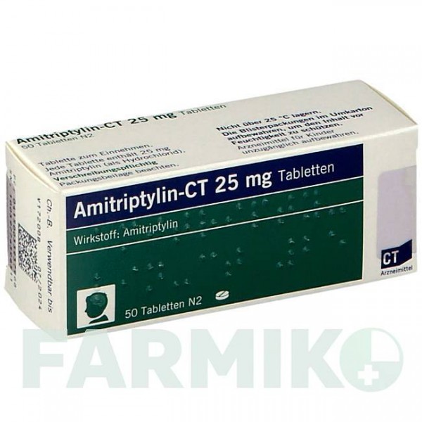 АМИТРИПТИЛИН (AMITRIPTYLIN) 25 мг таблетки 50 шт - Амитриптилин ABZ PHARMA