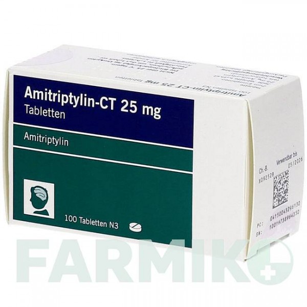 АМИТРИПТИЛИН (AMITRIPTYLIN) 25 мг таблетки 100 шт - Амитриптилин ABZ PHARMA