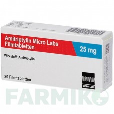 АМИТРИПТИЛИН (AMITRIPTYLIN) 25 мг таблетки 20 шт - Амитриптилин MICRO LABS