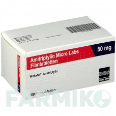 АМИТРИПТИЛИН (AMITRIPTYLIN) 50 мг таблетки 100 шт - Амитриптилин MICRO LABS