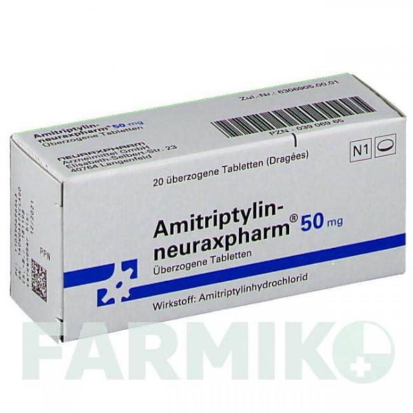 АМИТРИПТИЛИН (AMITRIPTYLIN) 50 мг таблетки 20 шт - Амитриптилин NEURAXPHARM