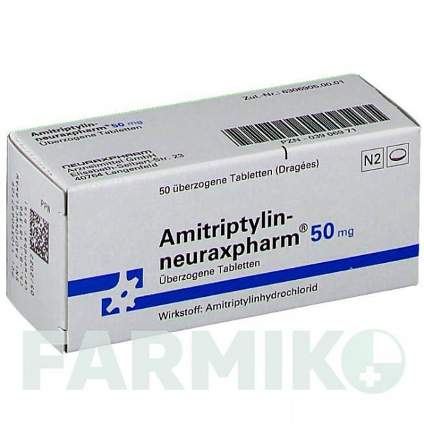 АМИТРИПТИЛИН (AMITRIPTYLIN) 50 мг таблетки 50 шт - Амитриптилин NEURAXPHARM