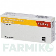 АМИТРИПТИЛИН (AMITRIPTYLIN) 88,38 мг таблетки 20 шт - Амитриптилин MICRO LABS