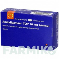 АМЛОДИГАММА ТОП (AMLODIGAMMA TOP) 10 мг таблетки 100 шт - Амлодипин AAA - PHARMA