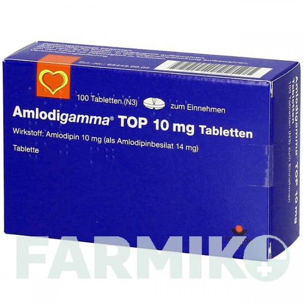 АМЛОДИГАММА ТОП (AMLODIGAMMA TOP) 10 мг таблетки 100 шт - Амлодипин AAA - PHARMA