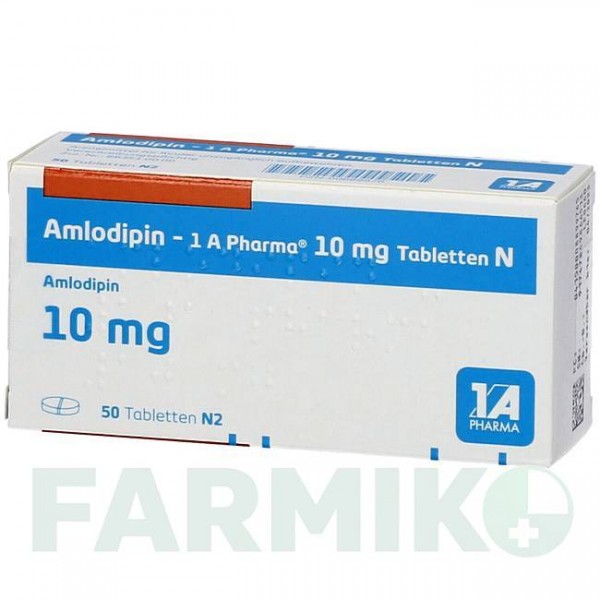 АМЛОДИПИН (AMLODIPIN) 10 мг таблетки 50 шт - Амлодипин 1 A PHARMA