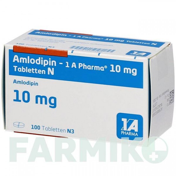 АМЛОДИПИН (AMLODIPIN) 10 мг таблетки 100 шт - Амлодипин 1 A PHARMA