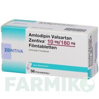 АМЛОДИПИН (AMLODIPIN) 10 мг/160 мг таблетки 56 шт - Валсартан, Амлодипин ZENTIVA